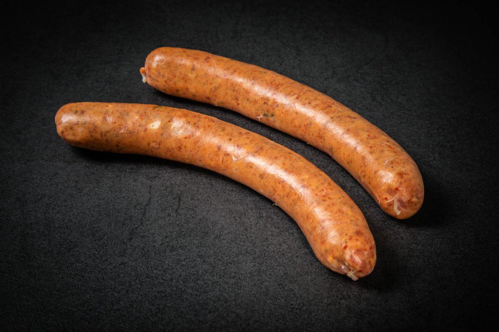 MySports CHNEBLER Schweinsbratwurst mit Chili und Emmentaler Käse 2x135g