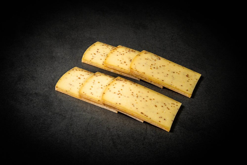 Raclette Käse Bergmilch Senf 400g
