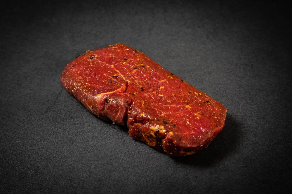 Schweizer Rindshuftsteak an Pfeffermarinade