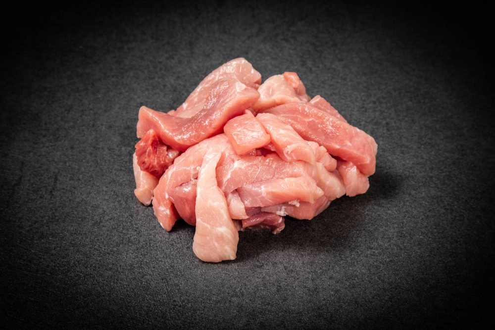Bio Knospe Schweinsgeschnetzeltes portioniert
