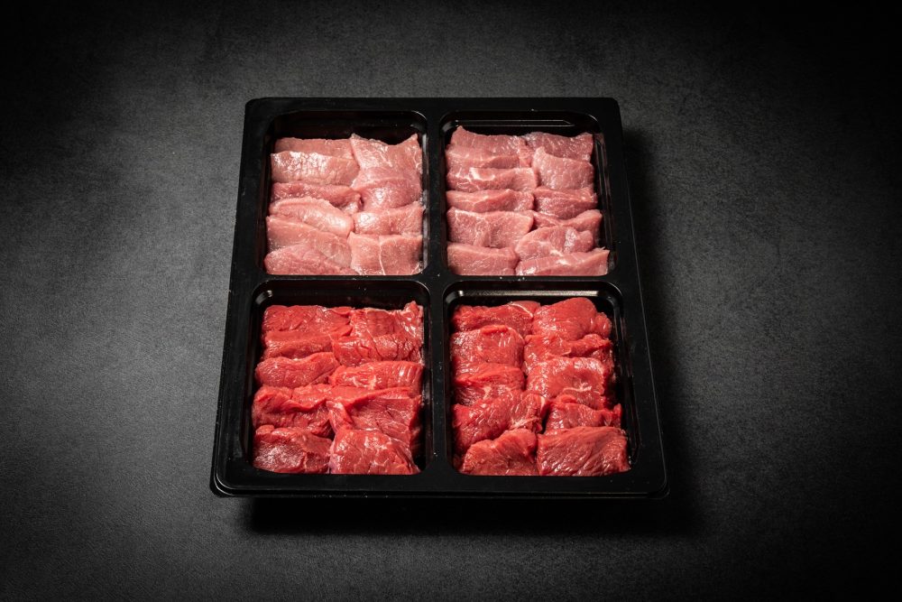 Tischgrill DELUXE mit Rindsfilet und Kalbsfilet