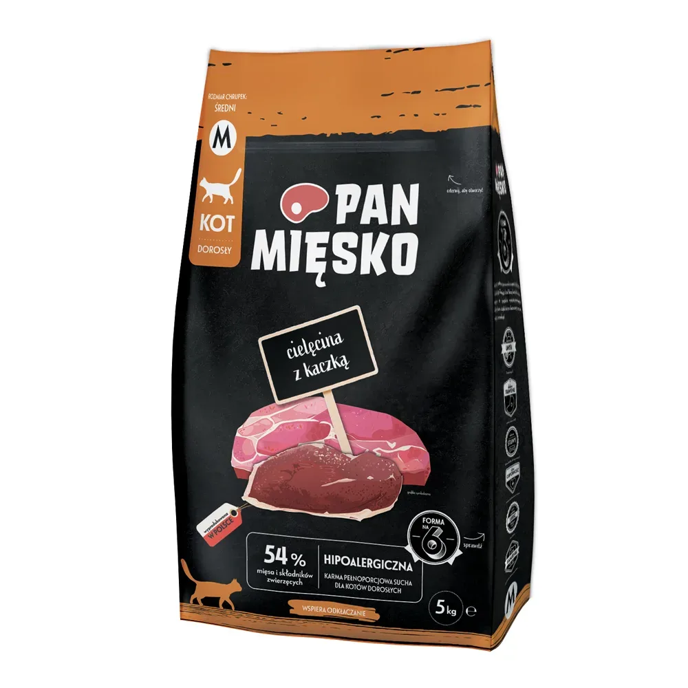 Pan Mi?sko Cat Kalb mit Ente Medium - 5 kg