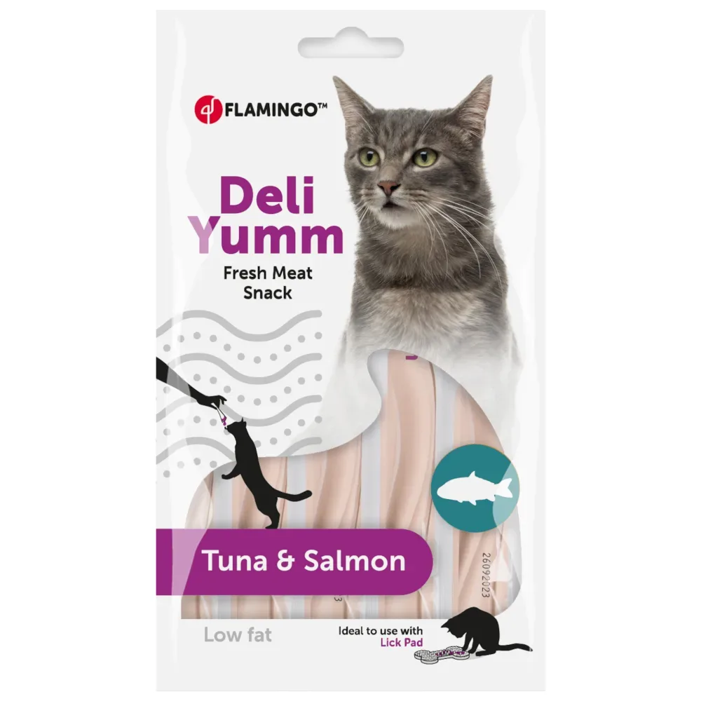 Flamingo Deli Yumm Paste - mit Thunfisch & Lachs (5 x 14 g)