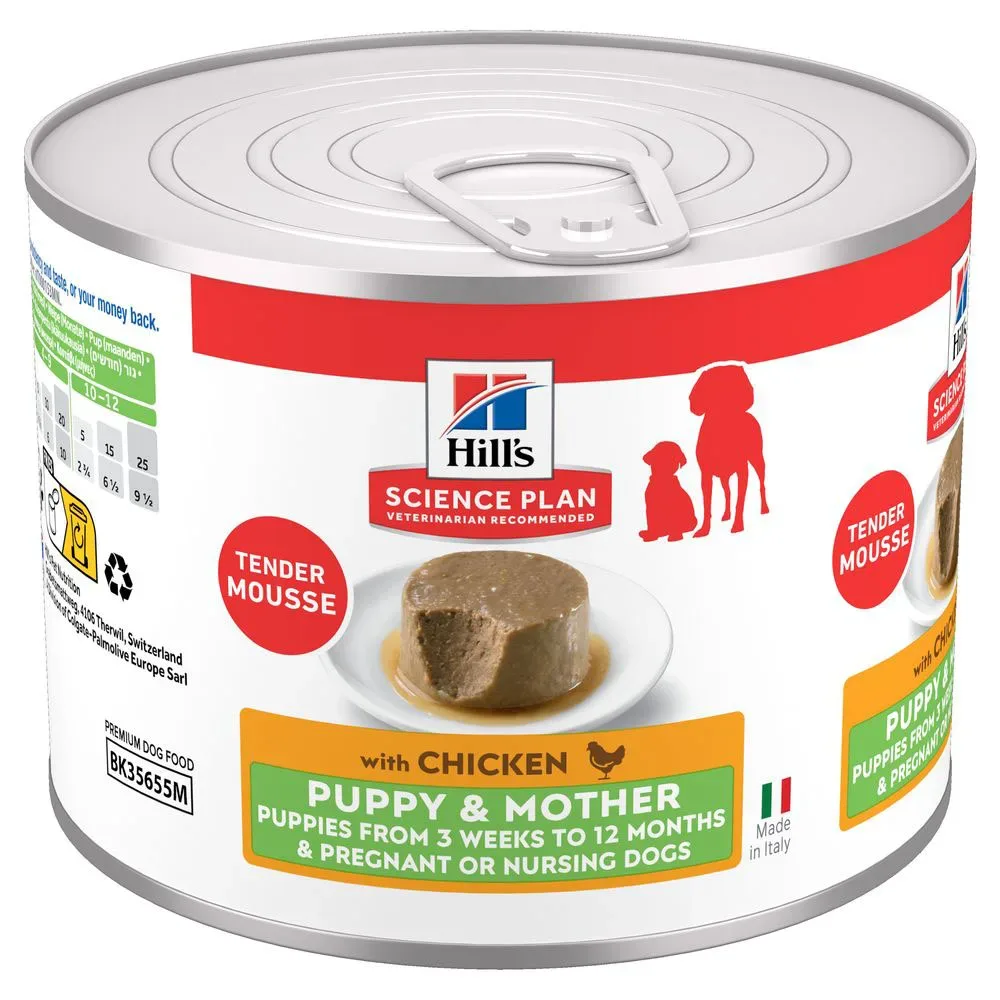 Hill's Science Plan Puppy & Mother Tender Mousse - Huhn (24 x 200 g)