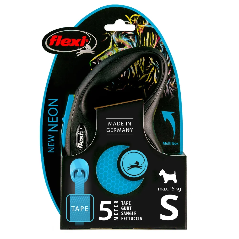 Flexi New Neon Gurt blau S