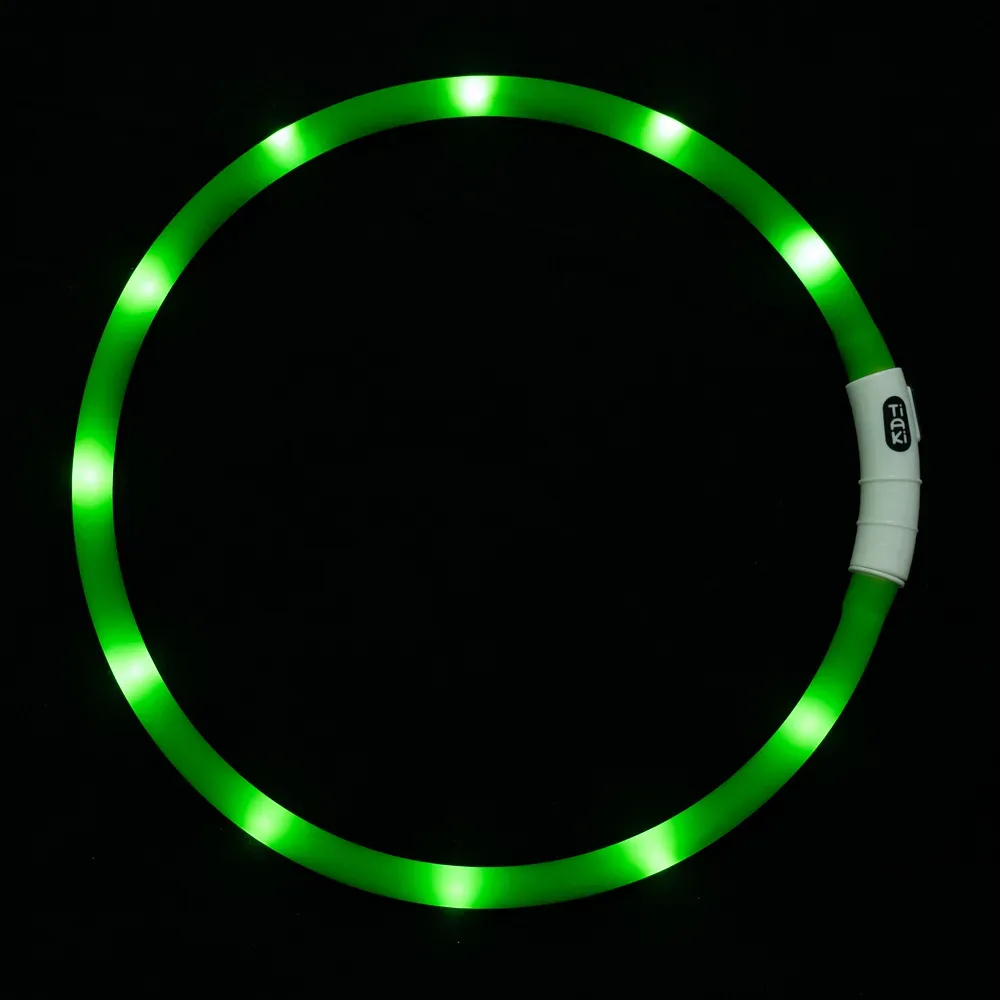 TIAKI USB-LED-Silikonring Spark - grün