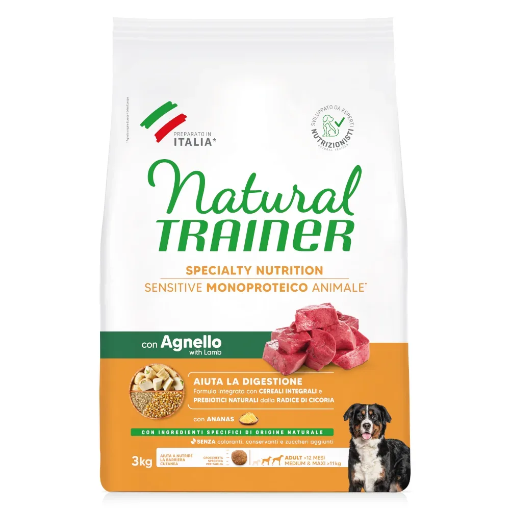 Natural Trainer Sensitive Adult Medium & Maxi mit Lamm - Sparpaket: 2 x 3 kg