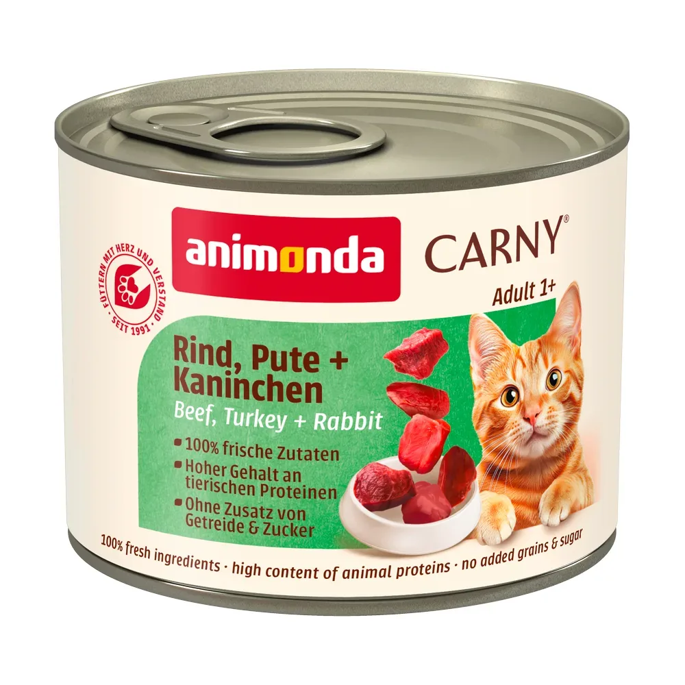 Sparpaket animonda Carny Adult 24 x 200 g - Mix 4 (2 Sorten)