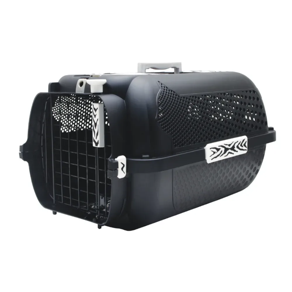 Catit Transportbox White Tiger Voyageur Black - L 57 x B 38 x H 31 cm