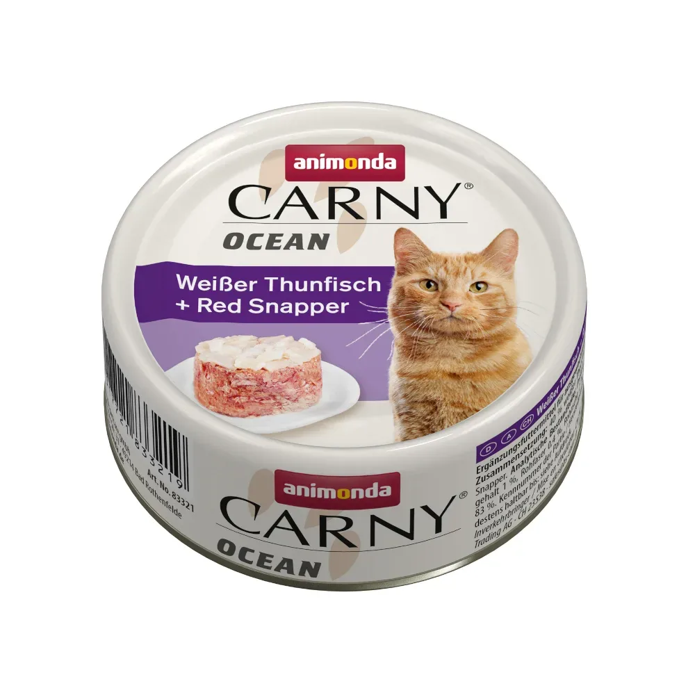animonda Carny Ocean 12 x 80 g - Weisser Thunfisch + Red Snapper