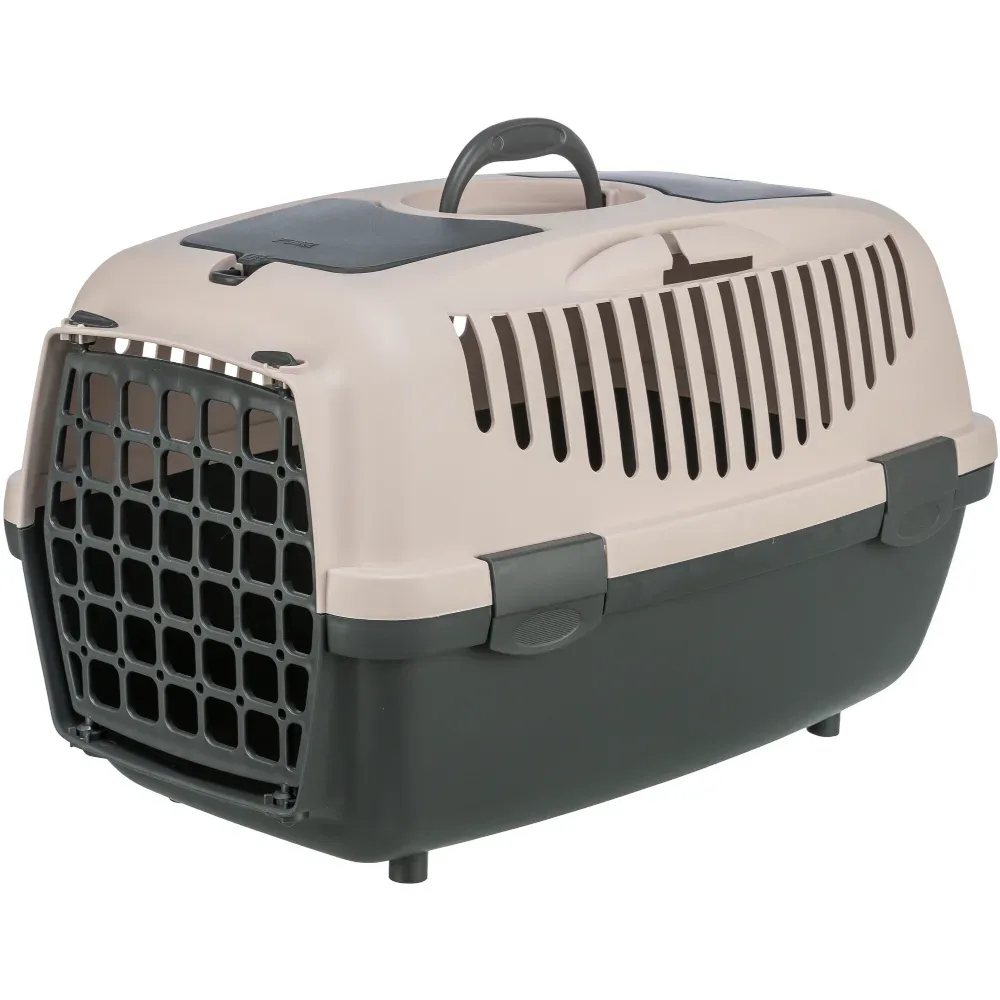 Trixie Transportbox Capri 1 - XS - S: L 55 x B 37 x H 34 cm, dunkelgrau/blush