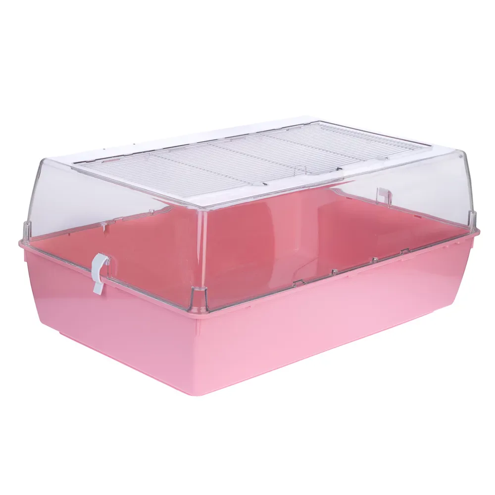 TIAKI Kleintierheim Panorama L - pink: L 71 x B 46 x H 31,5 cm