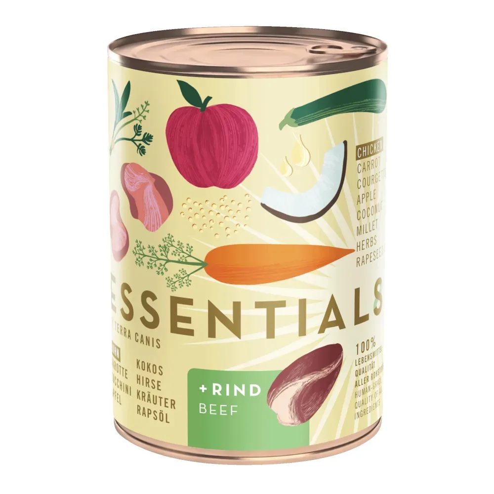Terra Canis Essential 8+ 6 x 385 g - Mixpaket (3 Sorten)