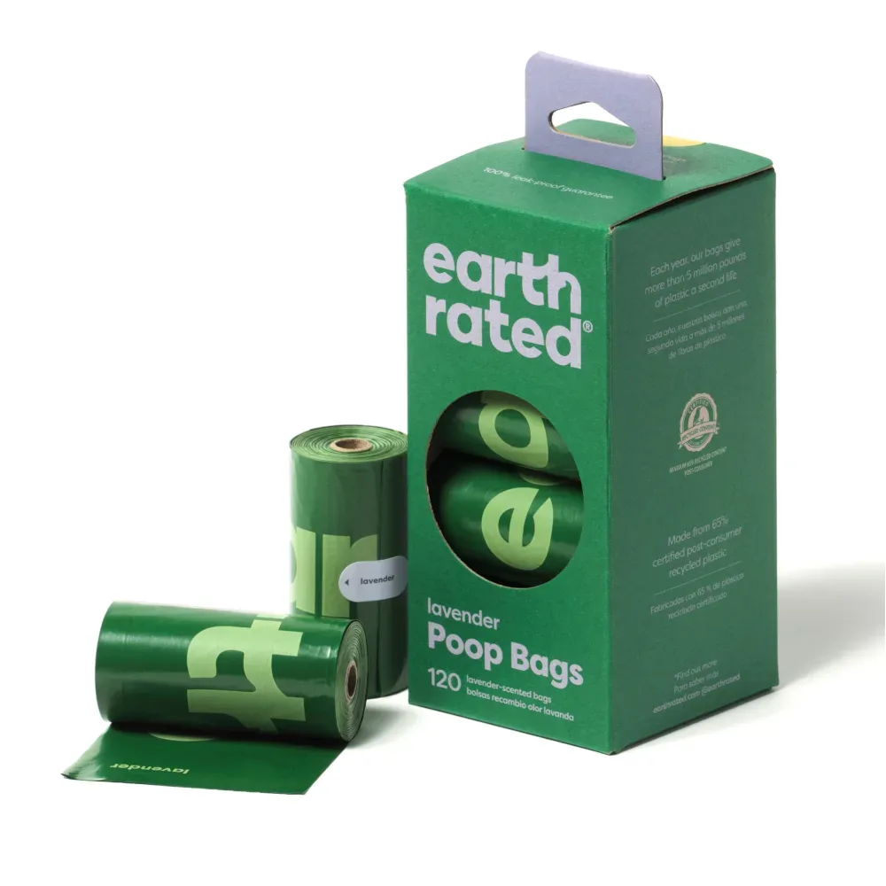 Earth Rated Kotbeutel geruchlos auf 8 Nachfüllrollen 120 Stk.