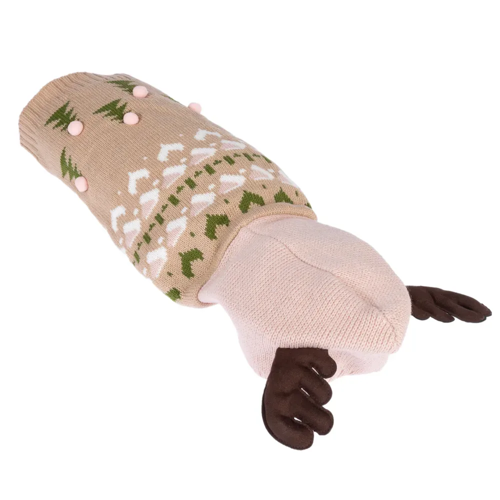 TIAKI Rentier-Pullover für Hunde - Grösse M: ca. 30 cm Rückenlänge