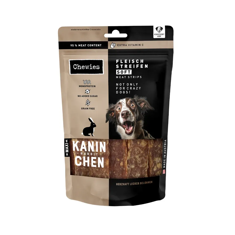 Chewies Fleischstreifen Soft - Kaninchen 150 g