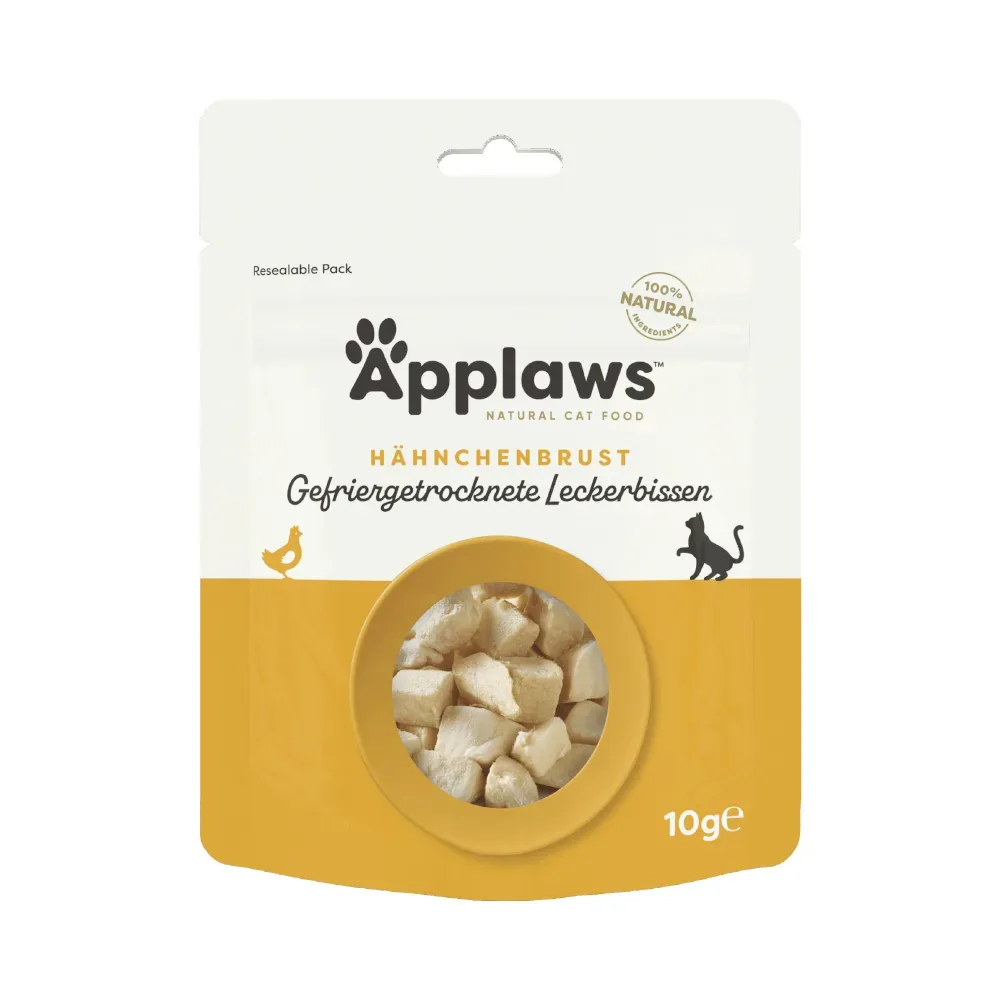 Applaws Cat Natural Gefriergetrocknete Leckerbissen Hähnchenbrust - Sparpaket: 3 x 10 g