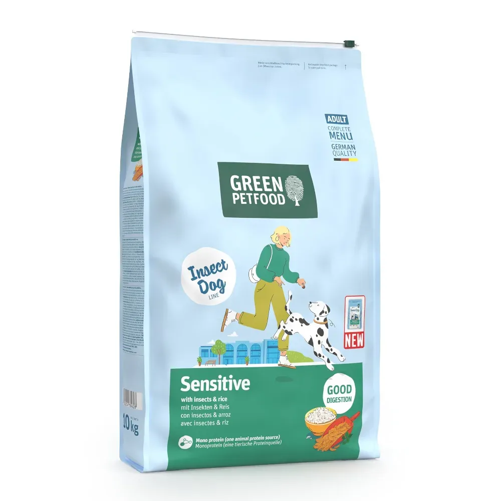 Green Petfood Sensitive mit Insekten & Reis - Sparpaket: 2 x 10 kg