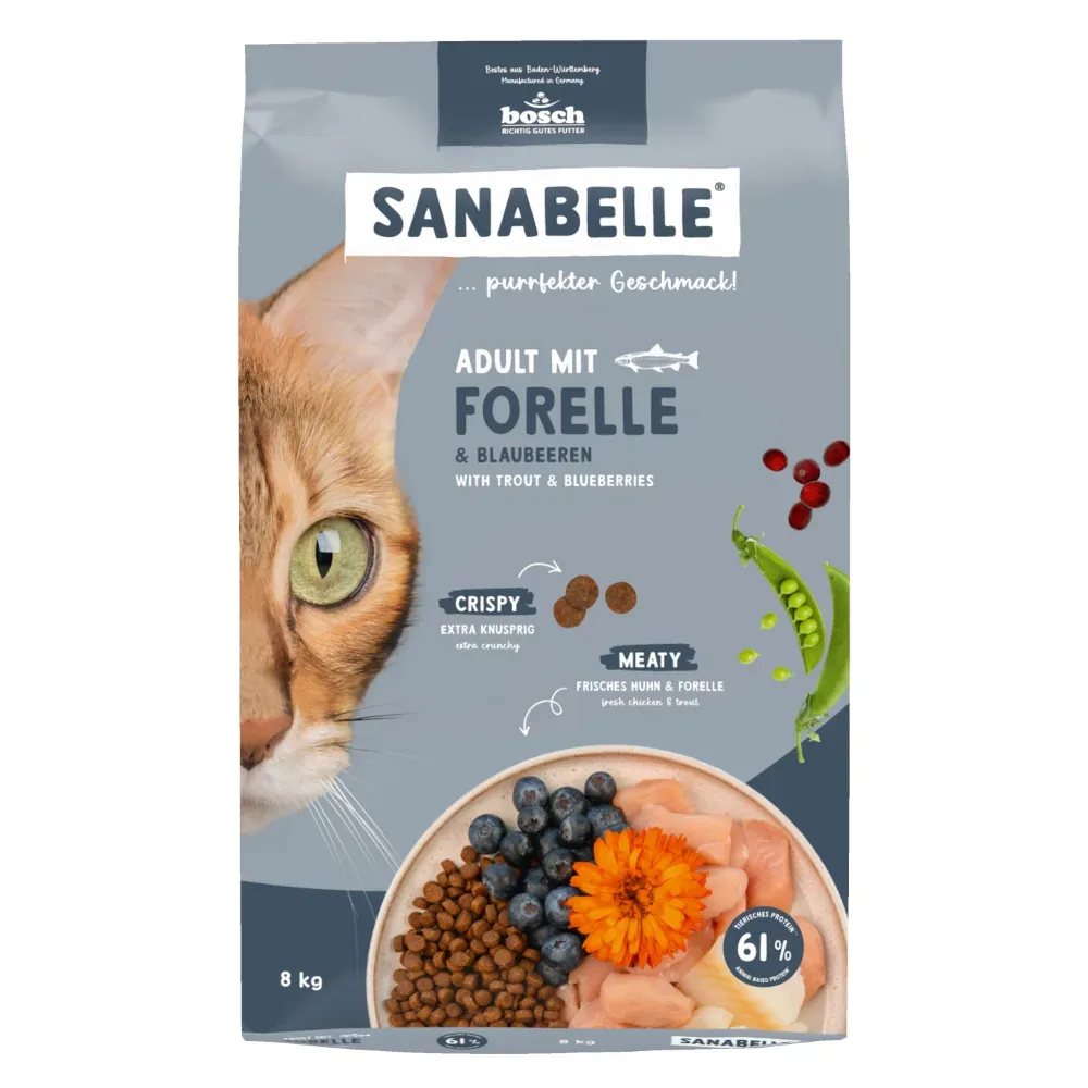 Sanabelle Adult mit Forelle & Blaubeeren - 8 kg