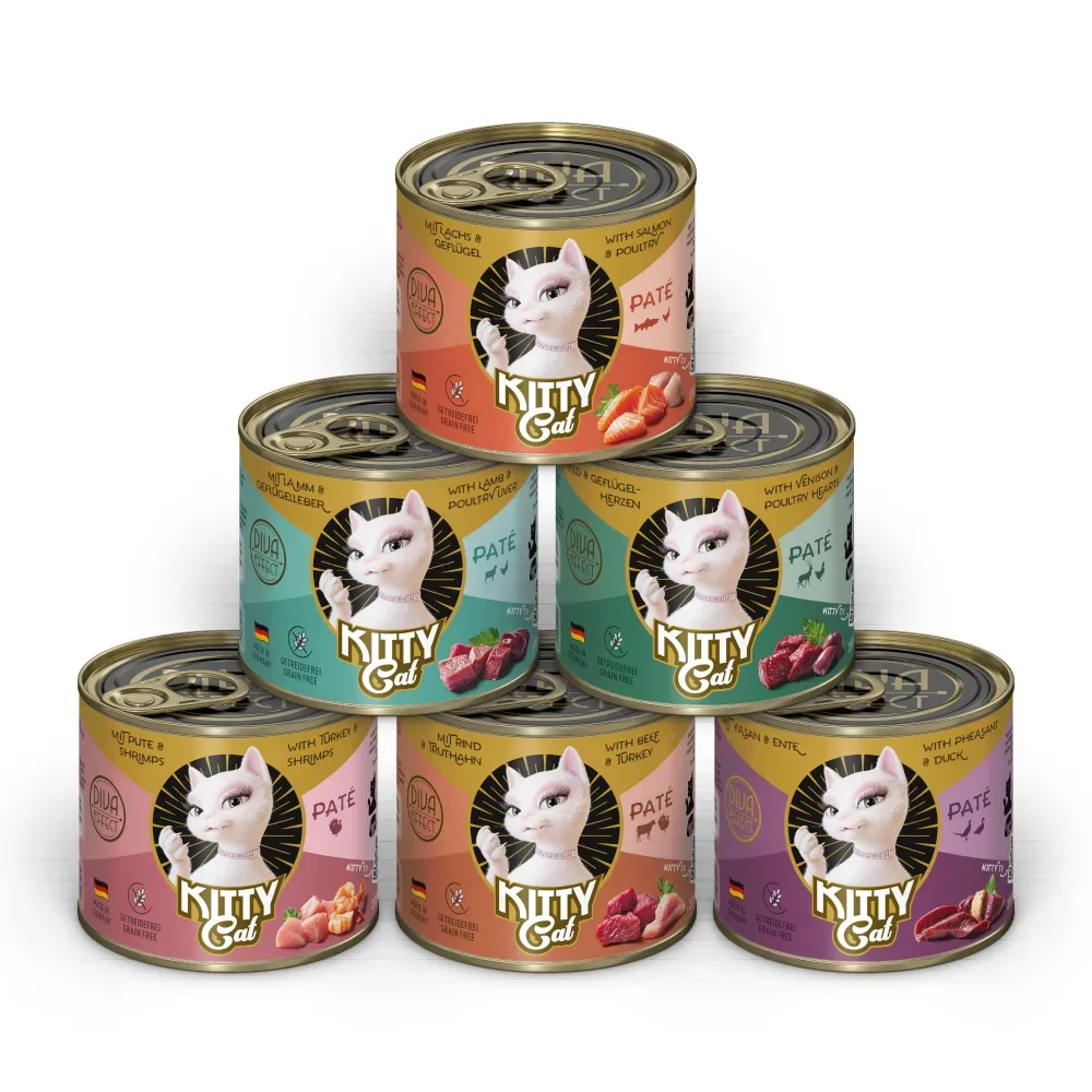 Sparpaket KITTY Cat Adult Pate 24 x 200 g - Mixpaket II (6 Sorten)
