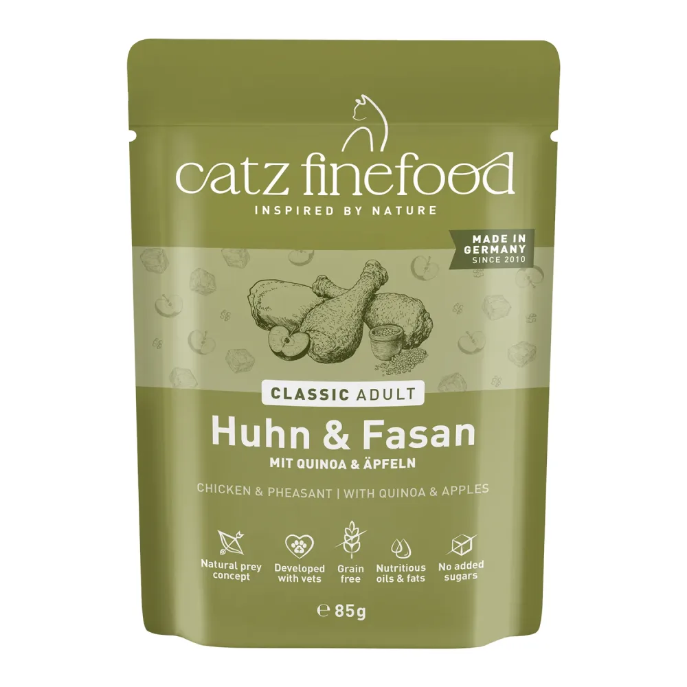 Sparpaket catz finefood 16 x 85 g - Huhn & Fasan
