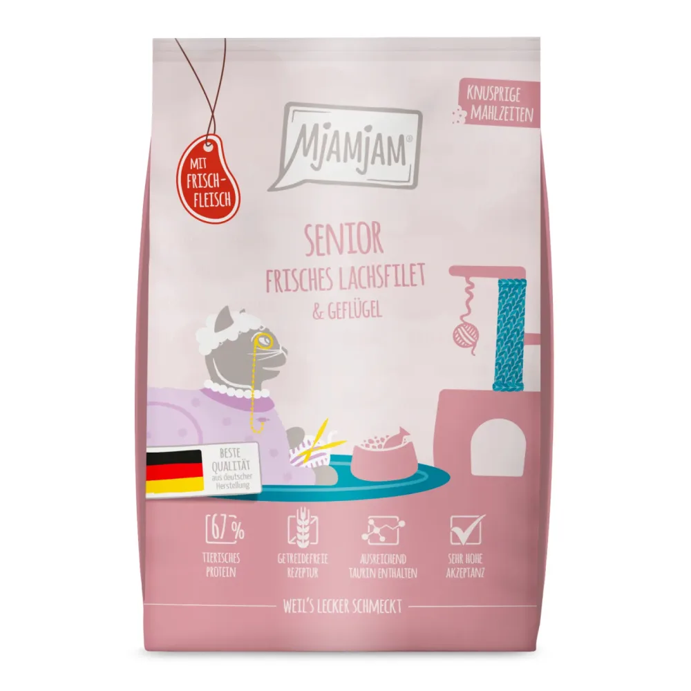 MjAMjAM Knusprige Mahlzeiten Senior Lachs & Geflügel - 300 g