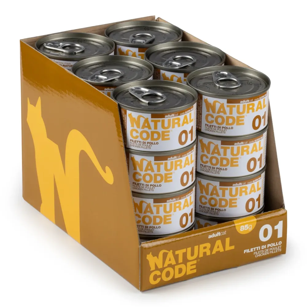 Natural Code Cooking Water Can 24 x 85 g - Hähnchenfilets