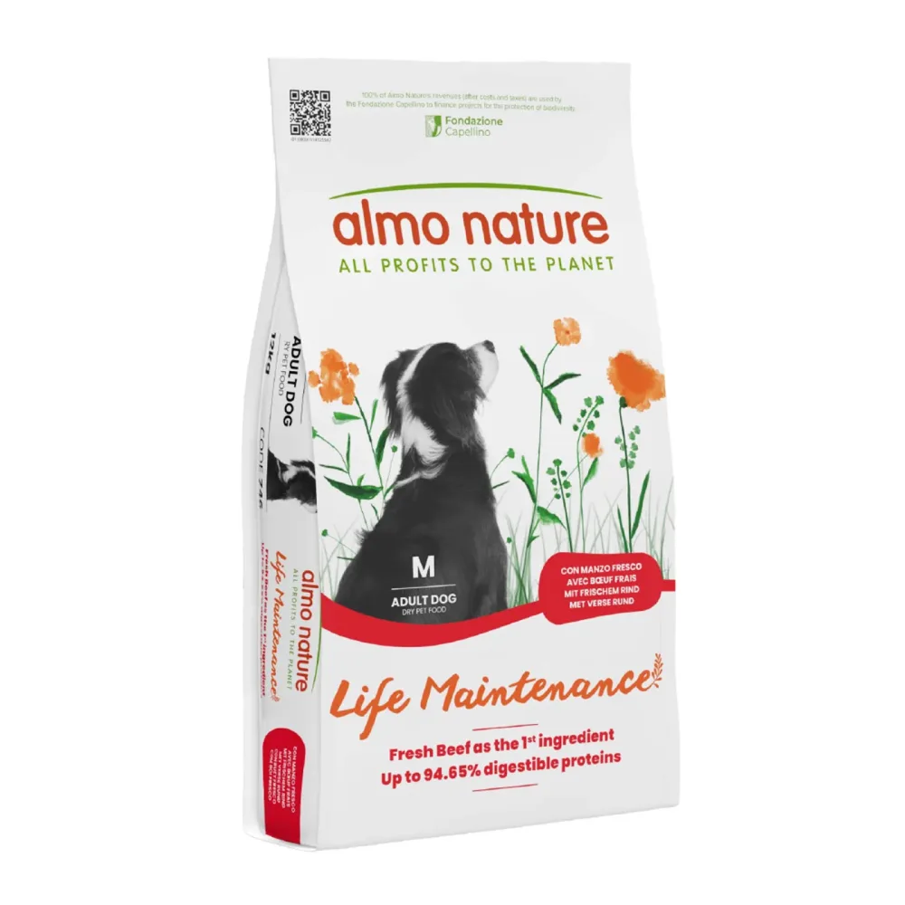 Almo Nature Life Maintenance Adult Rind & Reis Medium - Sparpaket: 2 x 12 kg