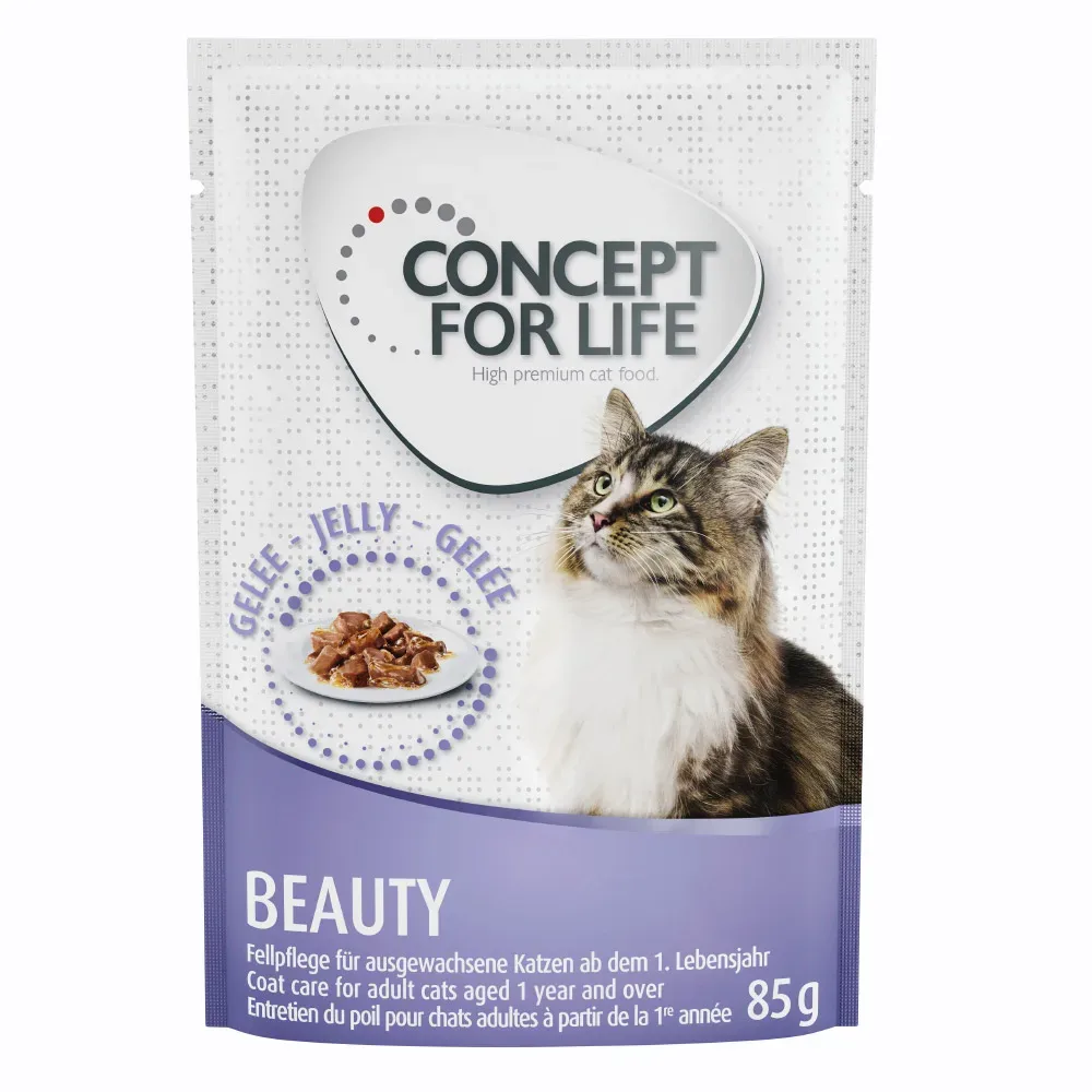 Concept for Life Beauty Adult - Verbesserte Rezeptur! - Als Ergänzung: 12 x 85 g Concept for Life Beauty in Gelee