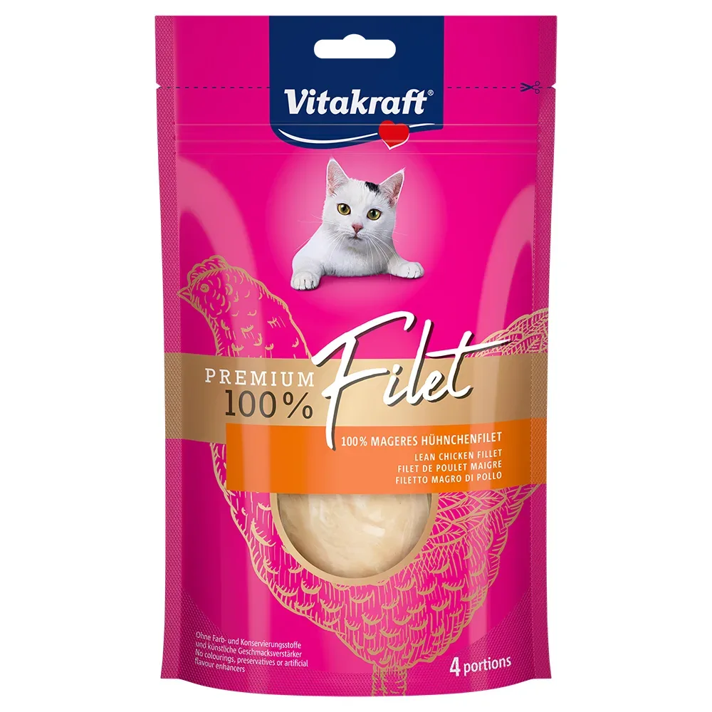 Vitakraft Premium Filet - Sparpaket: 2 x 70g Huhn