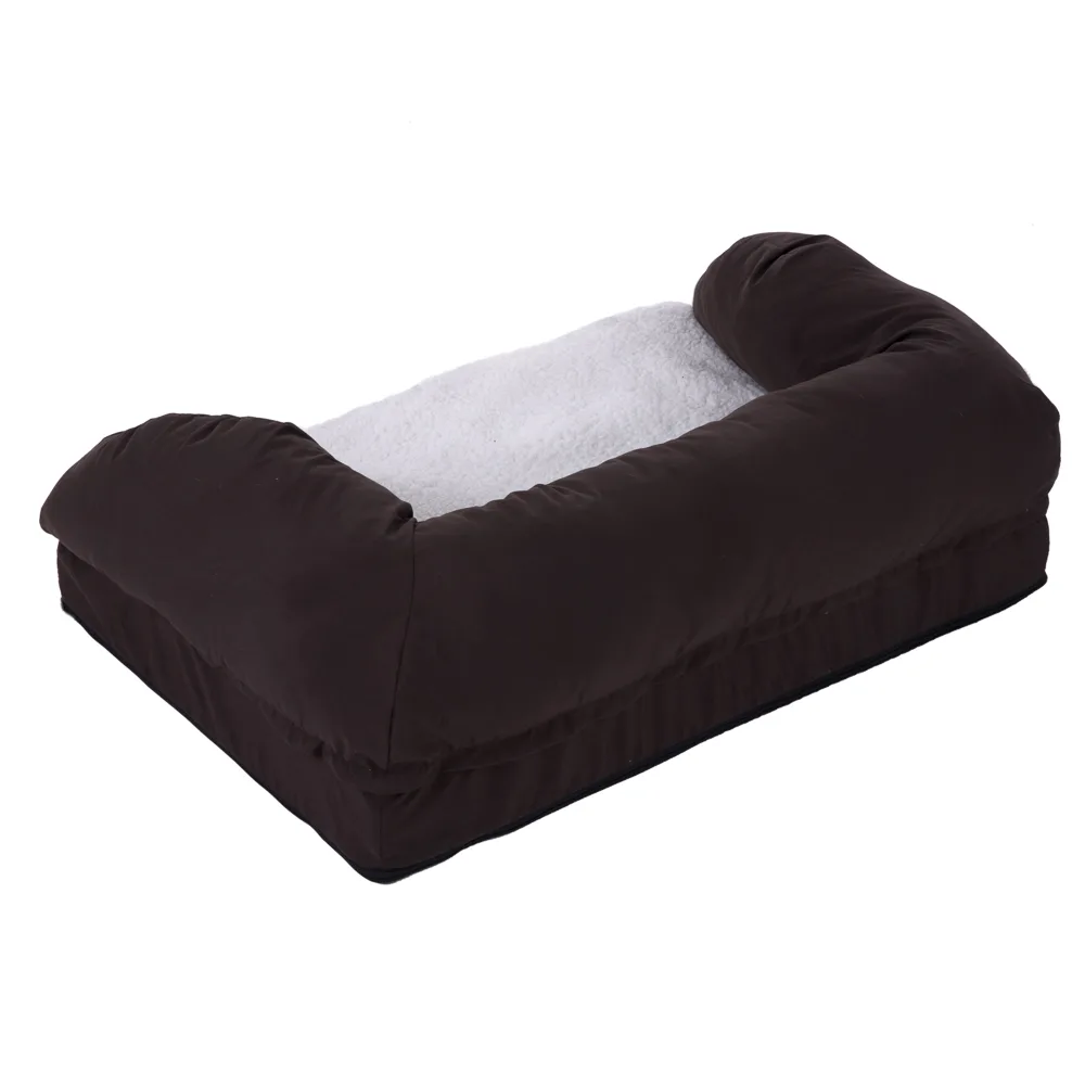 Sparpaket: Das Orthopädische Hundebett eckig + Kuscheldecke Paws - Grösse M + Kuscheldecke