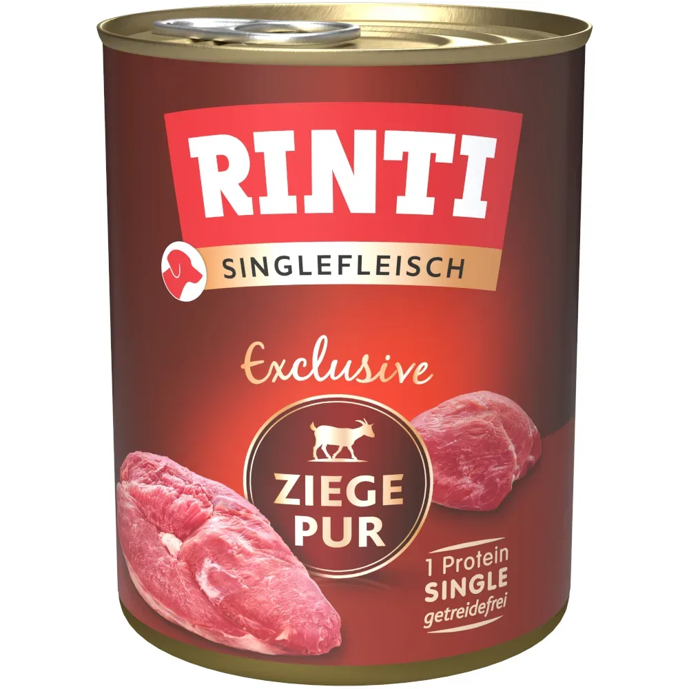 Sparpaket RINTI Singlefleisch 24 x 800g - Exclusive Ziege pur