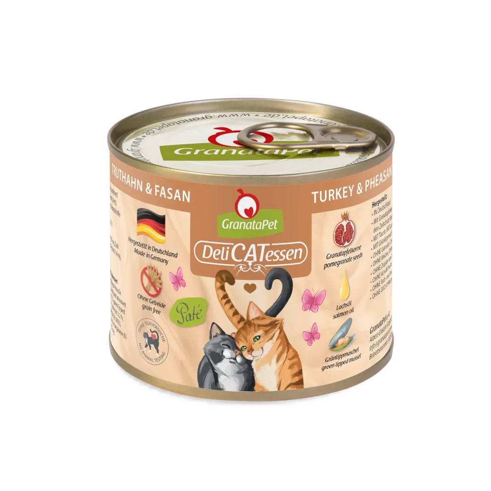 GranataPet DeliCatessen 6 x 200 g - Truthahn & Fasan