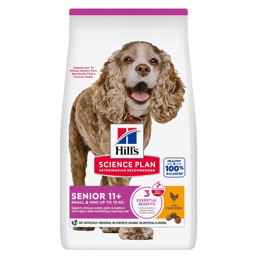 Hill's Science Plan Senior Small & Mini Huhn Trockenfutter für Hunde 1,5 kg