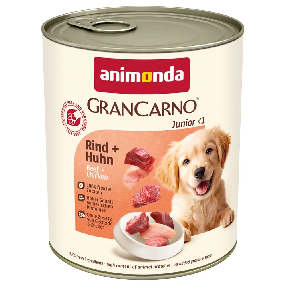 animonda GranCarno Original Junior 6 x 800 g - Rind & Huhn