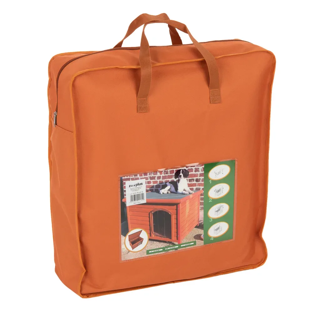 Trixie Hundehütte Classic: Natura Flachdach-Hütte - Isolierung für Grösse M-L: B 93 x T 54 x H 56 cm