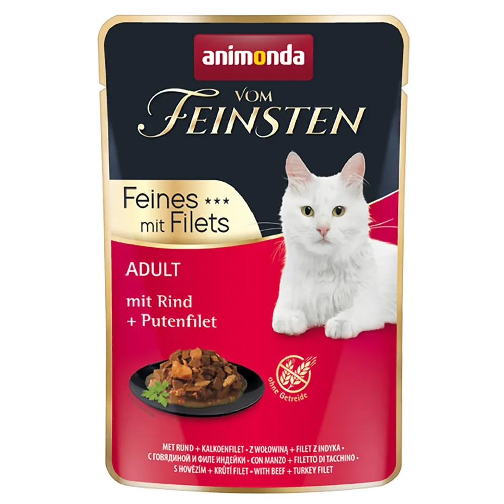 animonda Vom Feinsten Adult 18 x 85 g - mit Rind + Putenfilet