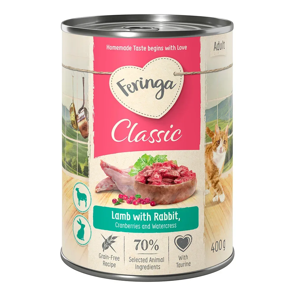 Sparpaket Feringa Classic Meat Menü 24 x 400 g - Lamm & Kaninchen