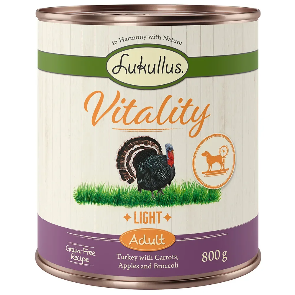 Lukullus Vitality Light: Truthahn (getreidefrei) - 6 x 800 g