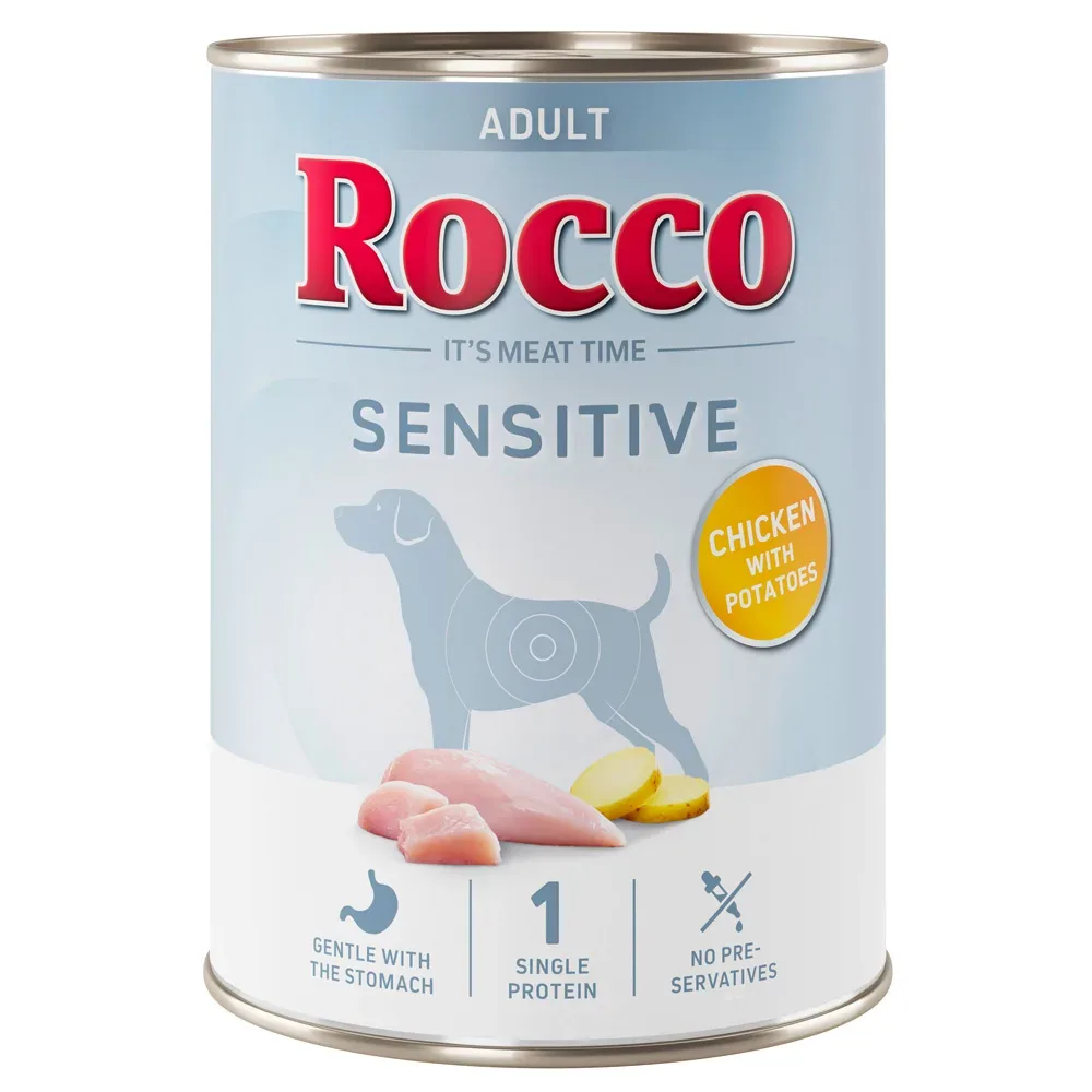 Sparpaket Rocco Sensitive 24 x 400 g Neue Rezeptur -  Huhn mit Kartoffeln