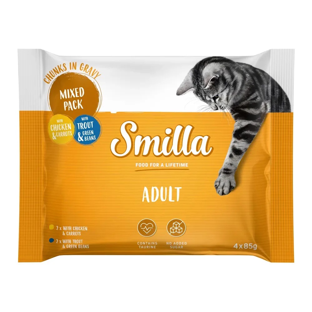 Smilla Frischebeutel Adult Häppchen mit Gemüse - Probiermix (4 x 85 g)