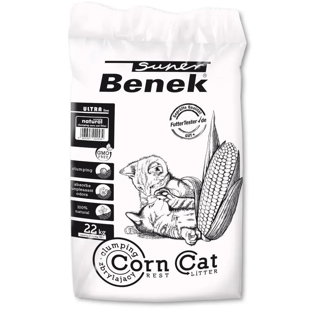 Super Benek Corn Cat Ultra Natural - 35 l (ca. 22 kg)