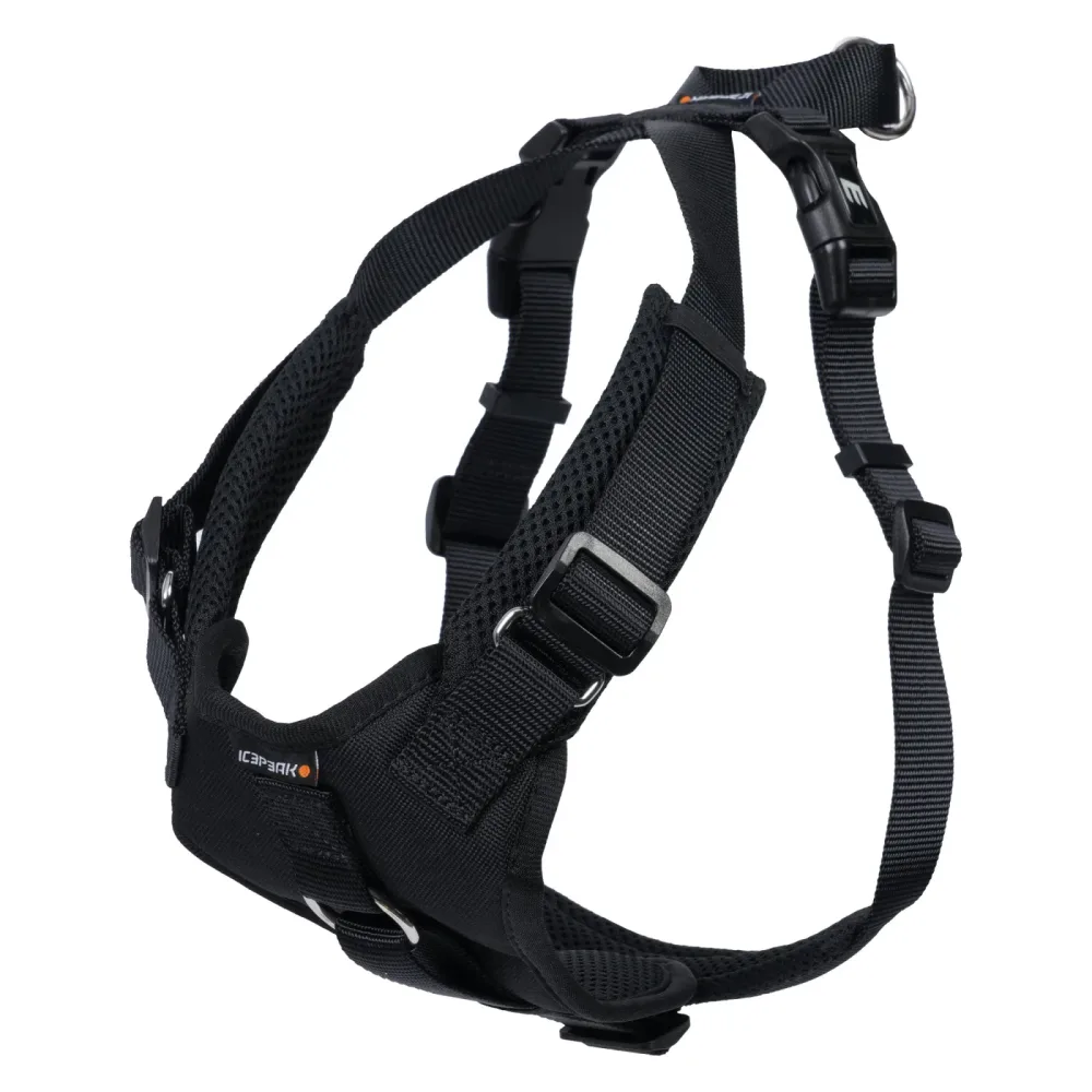 Icepeak Pet Tour Autogeschirr, schwarz - Grösse L: 64 - 80 cm Brustumfang
