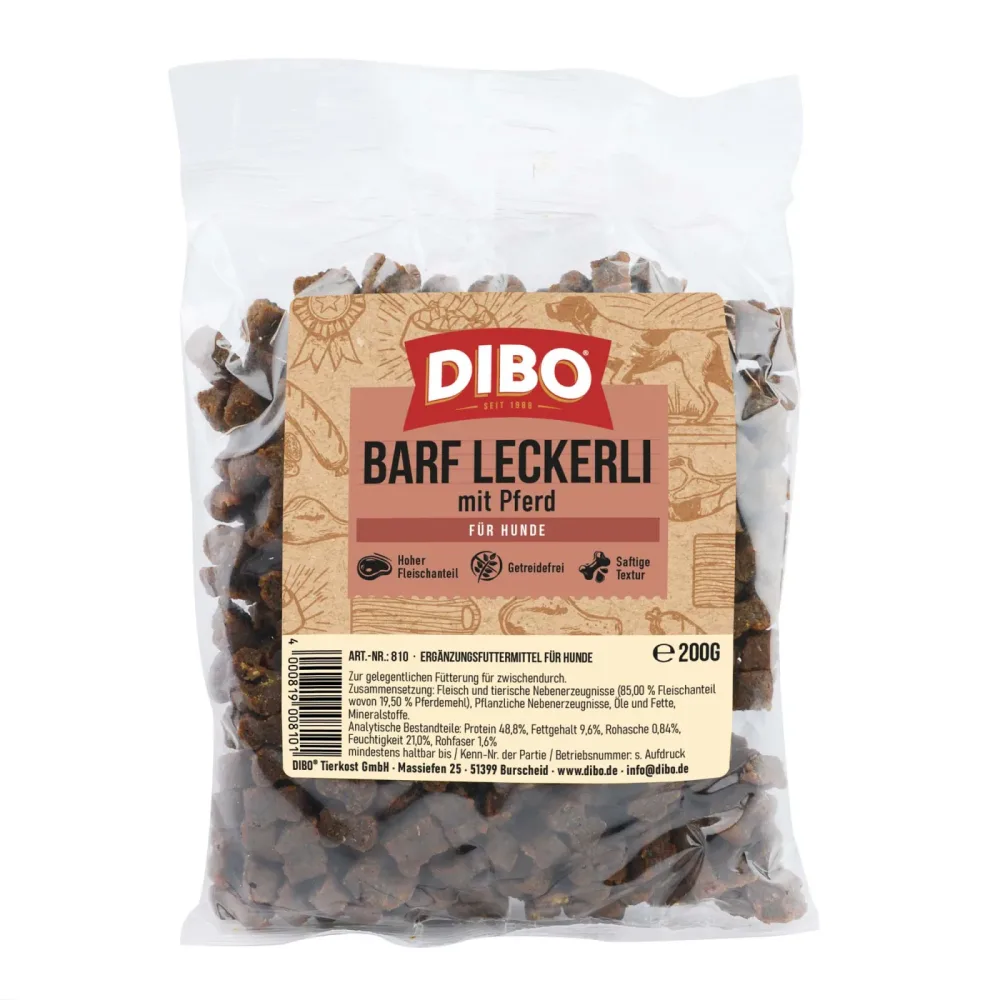 DIBO BARF-Leckerli mit Pferd - 200 g