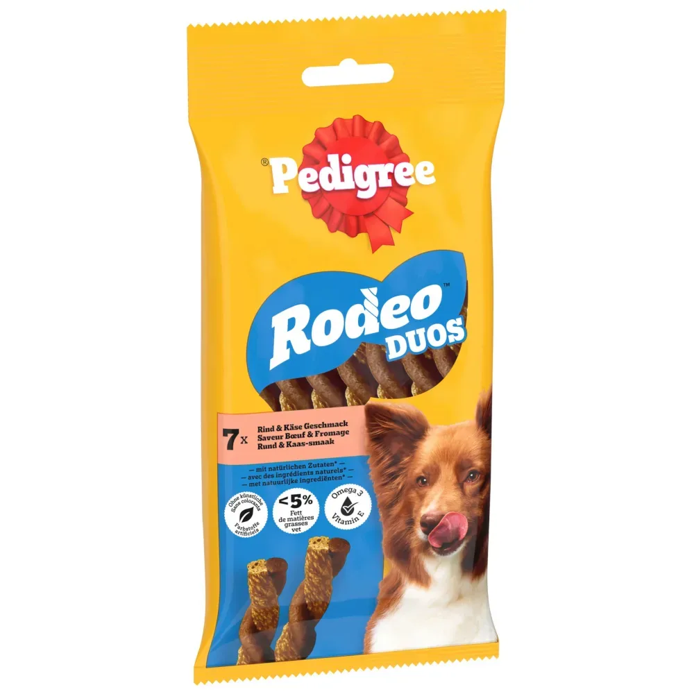 Pedigree Rodeo Duos - Rind und Käse (7 Stück)