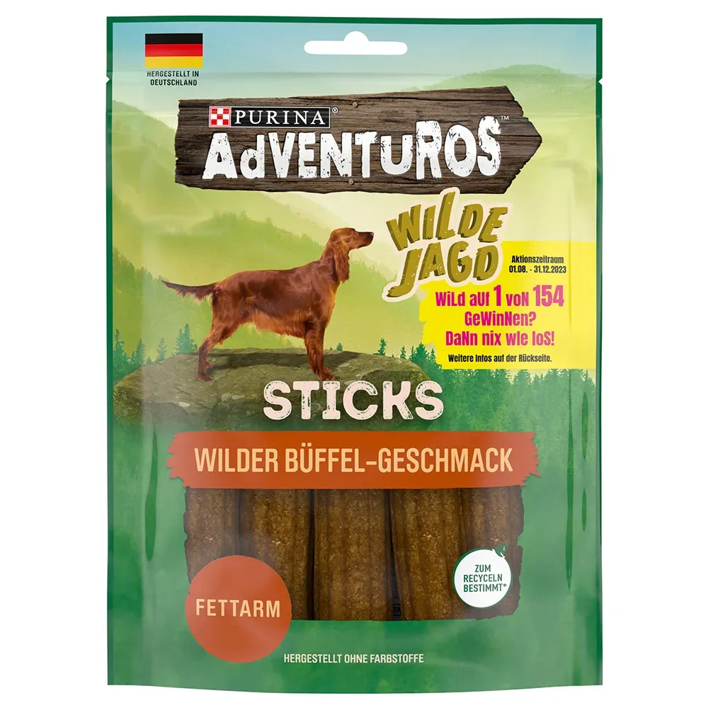 Adventuros Hundesnack Sticks Büffel