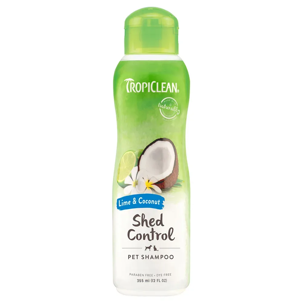 TropiClean Shed Control Lime & Cocoa Shampoo - 355 ml
