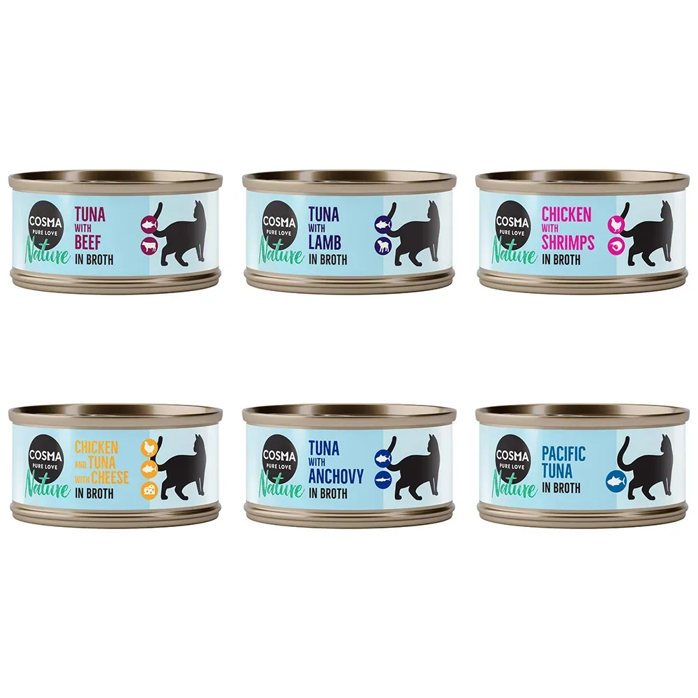 Sparpaket Cosma Nature 24 x 70 g - Mix 2 (6 Sorten)