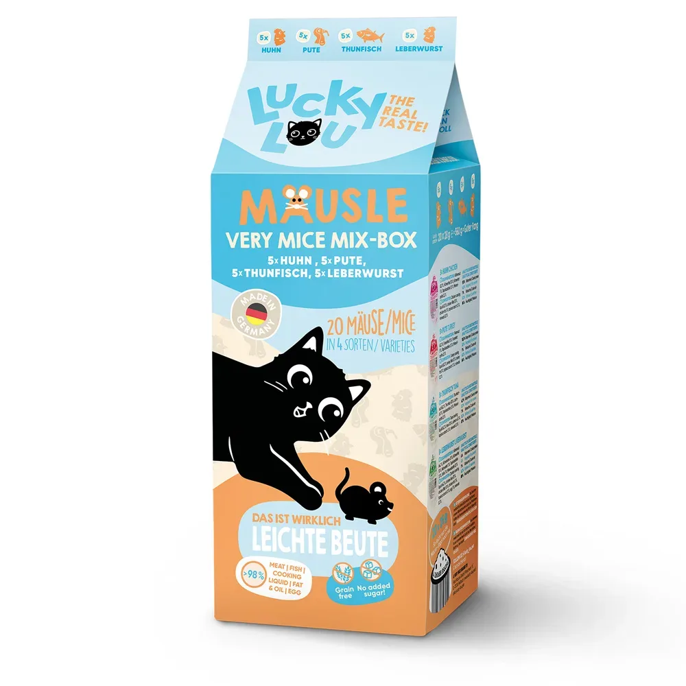 Lucky Lou Mäusle Mixpaket - 20 x 28 g Mix Selection (4 Sorten)