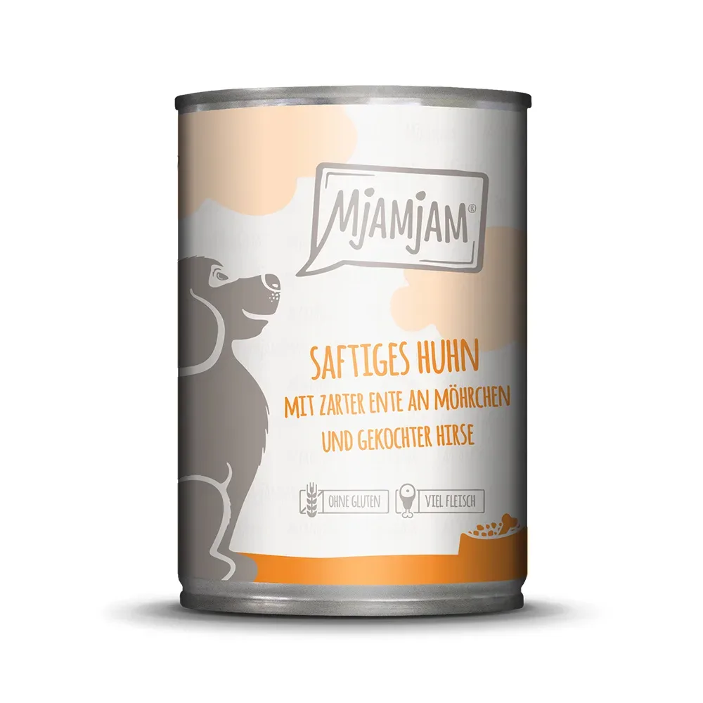 Sparpaket MjAMjAM Adult Hund 24 x 400 g - Mixpaket I (3 Sorten)